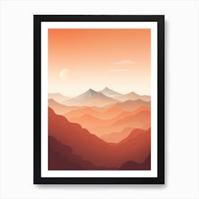 Sunset In The Mountains 2 Art Print