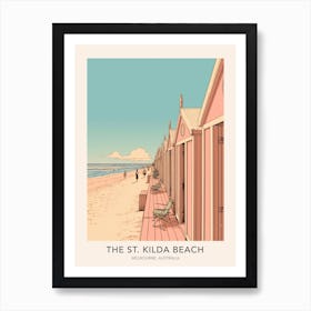 The St Kilda Beach Melbourne Australia Travel Poster Art Print