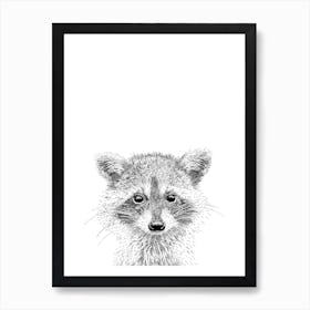 Raccoon Animal Print Art Print