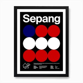 Mid Century Dark Sepang F1 Affiche