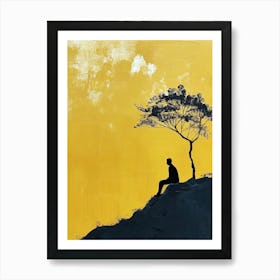 Lone Tree, Minimalism 7 Art Print