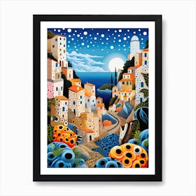 Tropea, Italy, Illustration In The Style Of Pop Art 3 Art Print