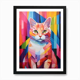 Cat Abstract Pop Art 4 Art Print