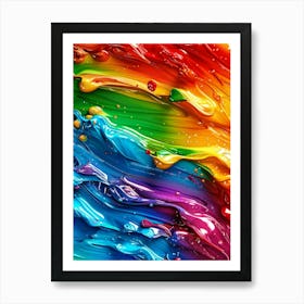 Rainbow Paint Art Print