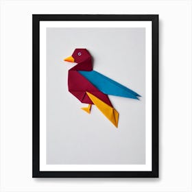 Duck 3 Origami Bird Art Print