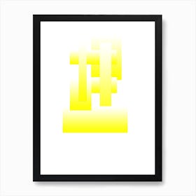 Yellow Blocks Art Print