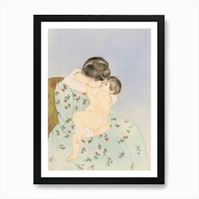 Mother’S Kiss Illustration, Mary Cassatt 1 Art Print