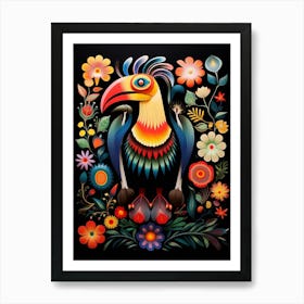 Folk Bird Illustration California Condor 1 Art Print