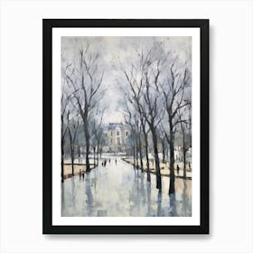 Winter City Park Painting Kensington Gardens London 2 Art Print