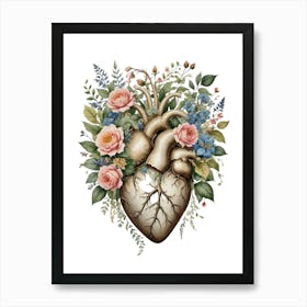 Heart Of Roses Art Print