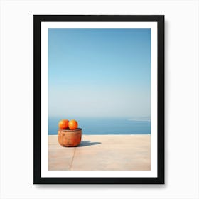 Rustic Oranges And The Sea Summer Photography Art Print