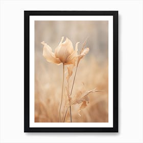Boho Dried Flowers Tulip 3 Art Print