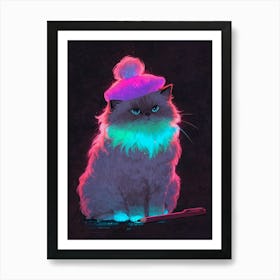 Glow Cat 1 Art Print