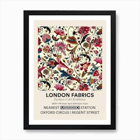 Poster Floral Dream London Fabrics Floral Pattern 6 Art Print