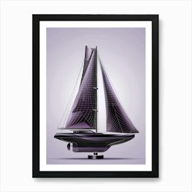 3d Rendering Of A Sailboat Art Print