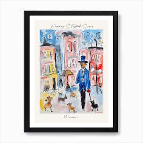 Poster Of Warsaw, Dreamy Storybook Illustration 3 Art Print