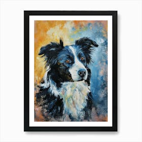 Border Collie Acrylic Painting 6 Art Print