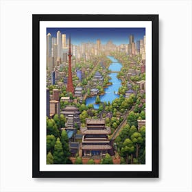 Tokyo Pixel Art 4 Art Print