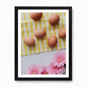 Eggs On A Table 4 Art Print