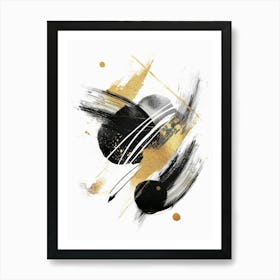 Abstract Black And Gold Canvas Print 22 Art Print