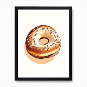 Bagel In A Deli Marker Art Art Print