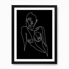 Nude Black Art Print