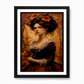 Victorian Lady, Oil Paint 1 Art Print