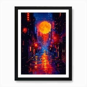 Moonlit City Art Print