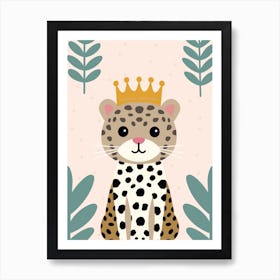 Little Leopard 2 Wearing A Crown Art Print