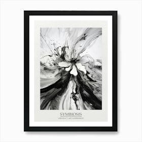 Symbiosis Abstract Black And White 5 Poster Art Print