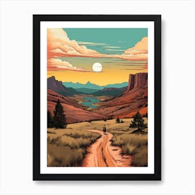 The Colorado Trail Usa 4 Vintage Travel Illustration Art Print