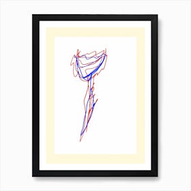 Tulip 2 Line Art Art Print