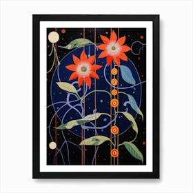 Passionflower 2 Hilma Af Klint Inspired Flower Illustration Art Print