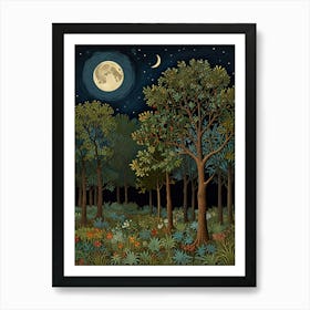 William Morris Moonlight Forest 20 Poster