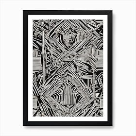 Abstract Pattern In Black And White 1 Art Print