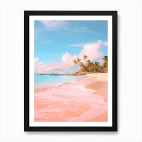 Jolly Beach Antigua Turquoise And Pink Tones 1 Art Print