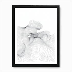 Abstract Line Art Art Print