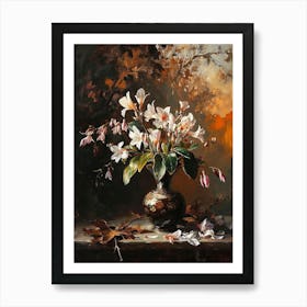 Baroque Floral Still Life Cyclamen 3 Art Print