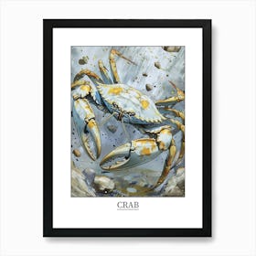 Crab Precisionist Illustration 2 Poster Art Print