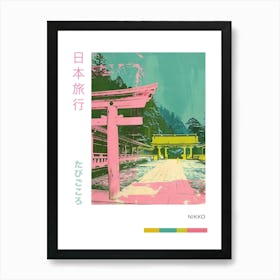 Nikko National Park Duotone Silkscreen Poster 3 Art Print