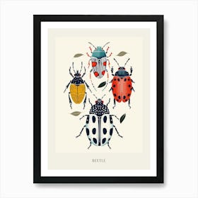 Colourful Insect Illustration Beetle 5 Poster Art Print