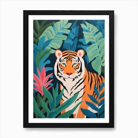 Matisse Inspired Abstract Jungle Tiger Poster Art Print