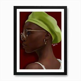 Afro-American Girl Art Print