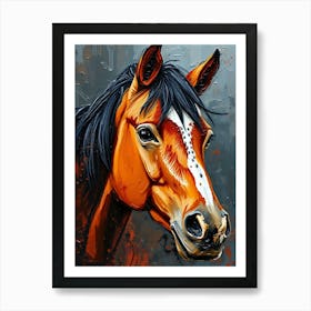 Horse Head Painting Art Print