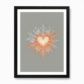 Snowflake Heart Art Print