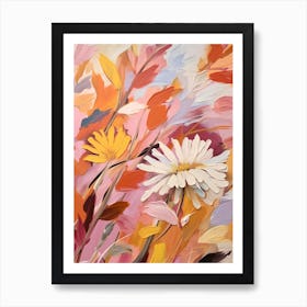Fall Flower Painting Asters 3 Art Print