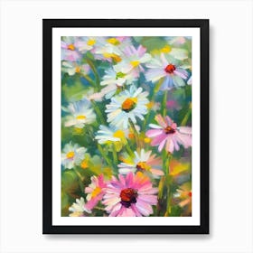 Daisy 2 Impressionist Painting Plant Art Print