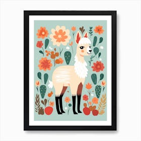 Baby Animal Illustration  Llama 3 Art Print