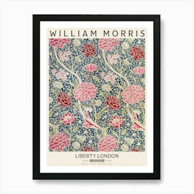 Liberty Print William Morris Cray Red Pink Art Print