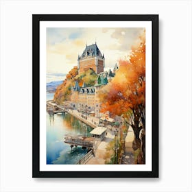 Quebec's Crown Jewel: Château Frontenac in the Skyline Art Print